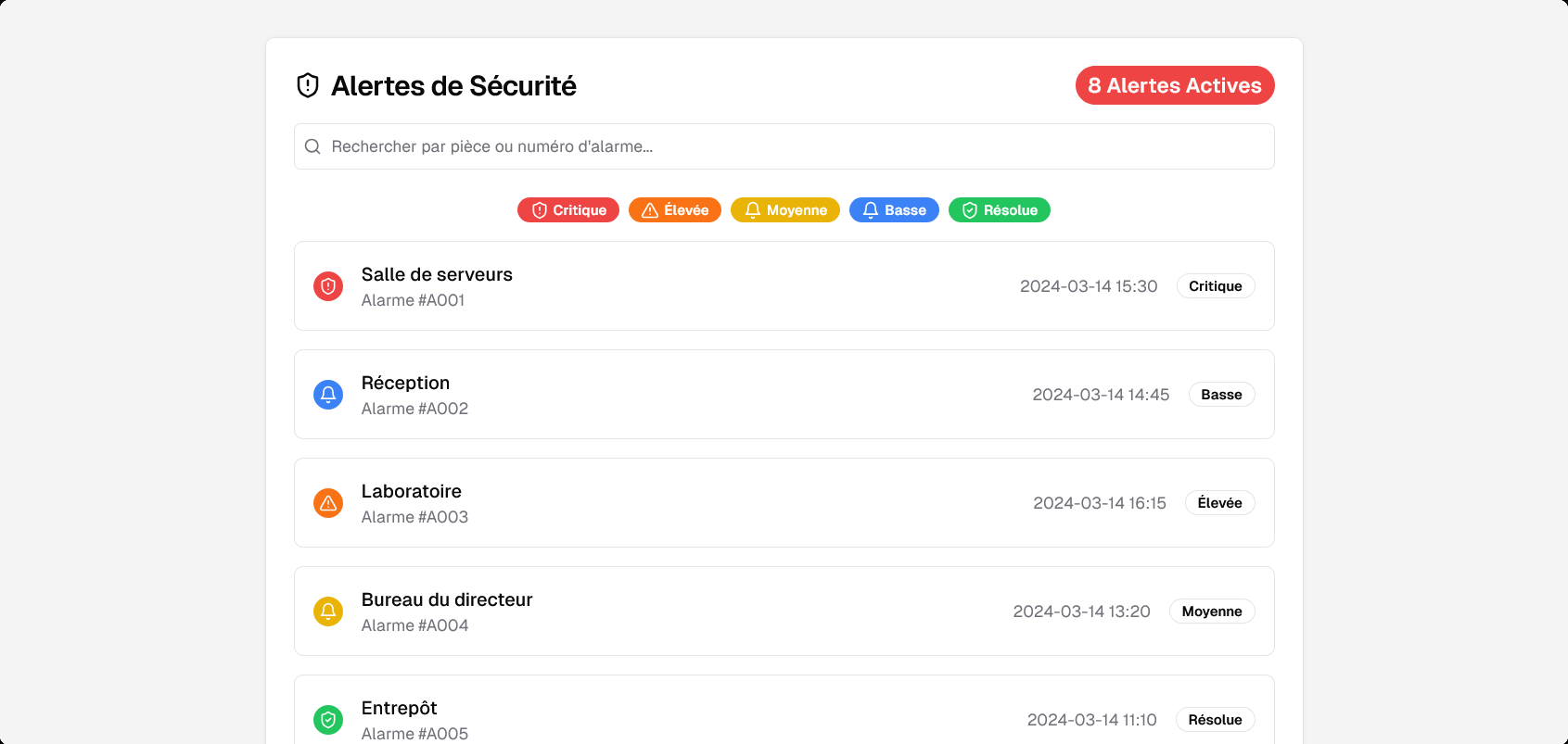 Alertes instantanées